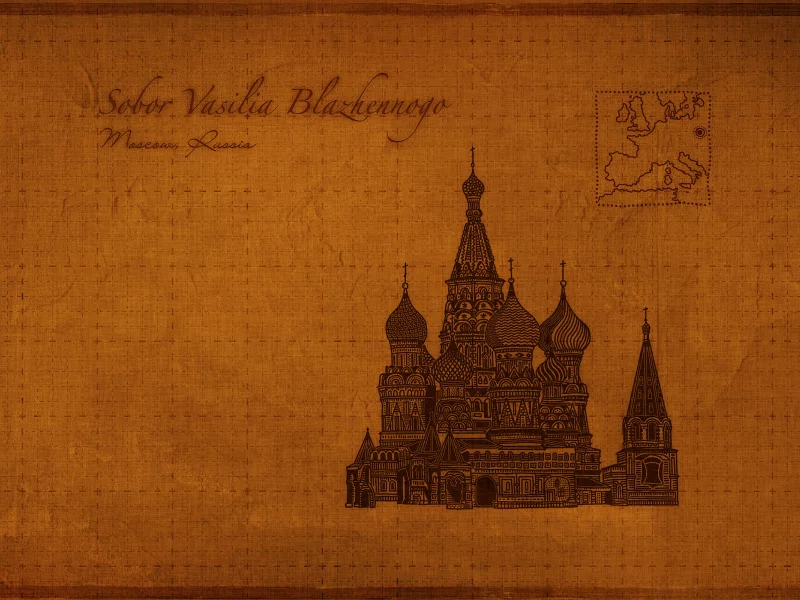 рисунок, собор, стиль