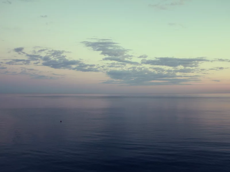 море, солнце, закат, небо