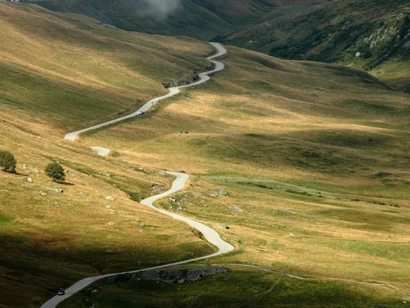пейзаж, дорога, поле