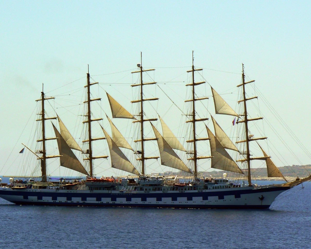 корабль, море