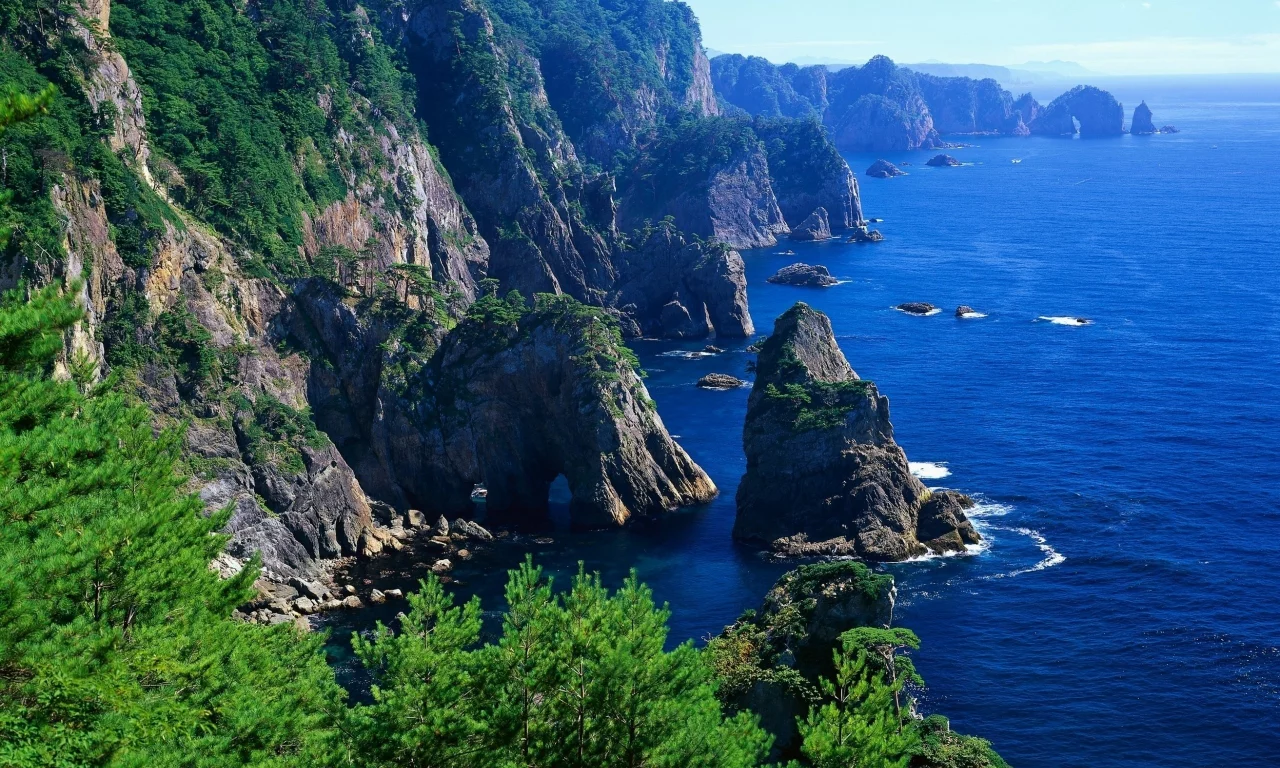 берег, море, скалы