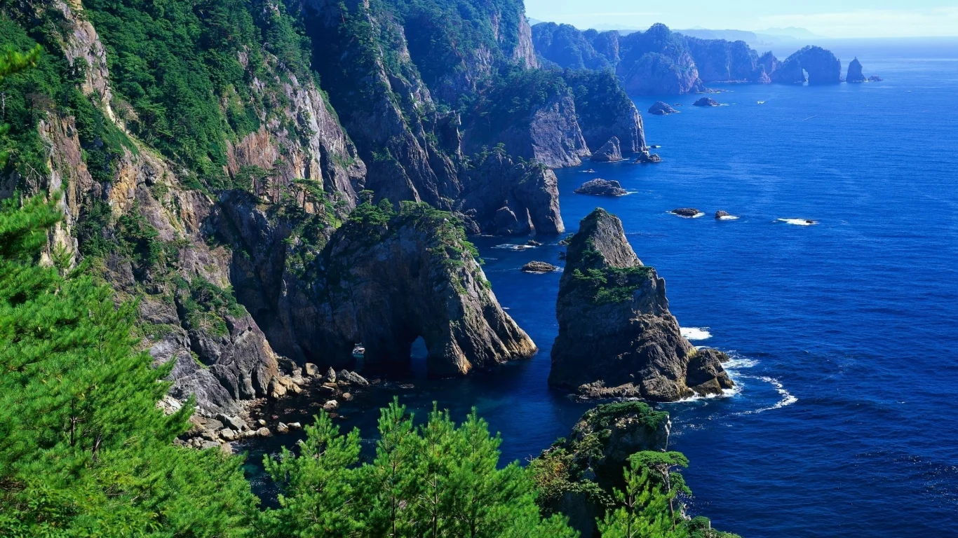 берег, море, скалы