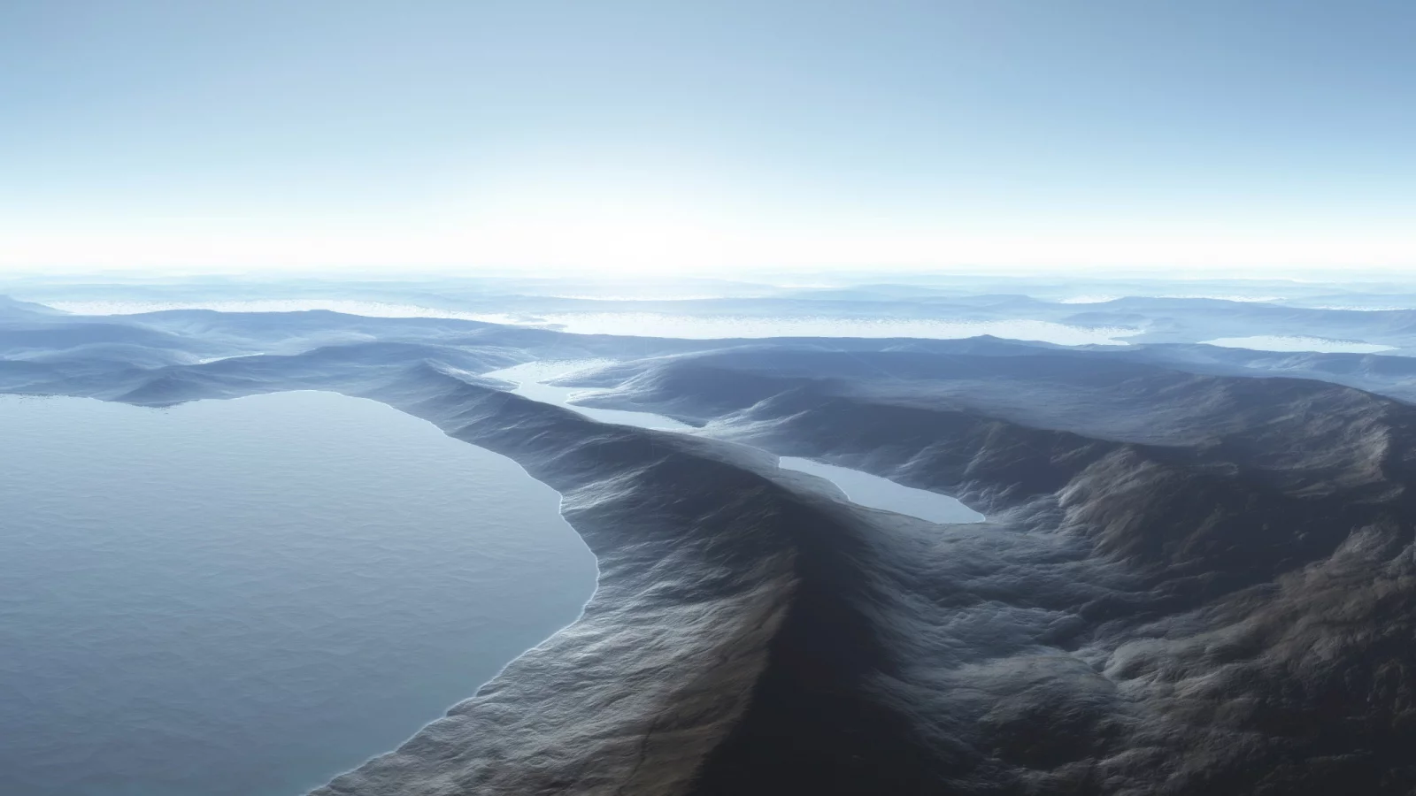 вода, горы
