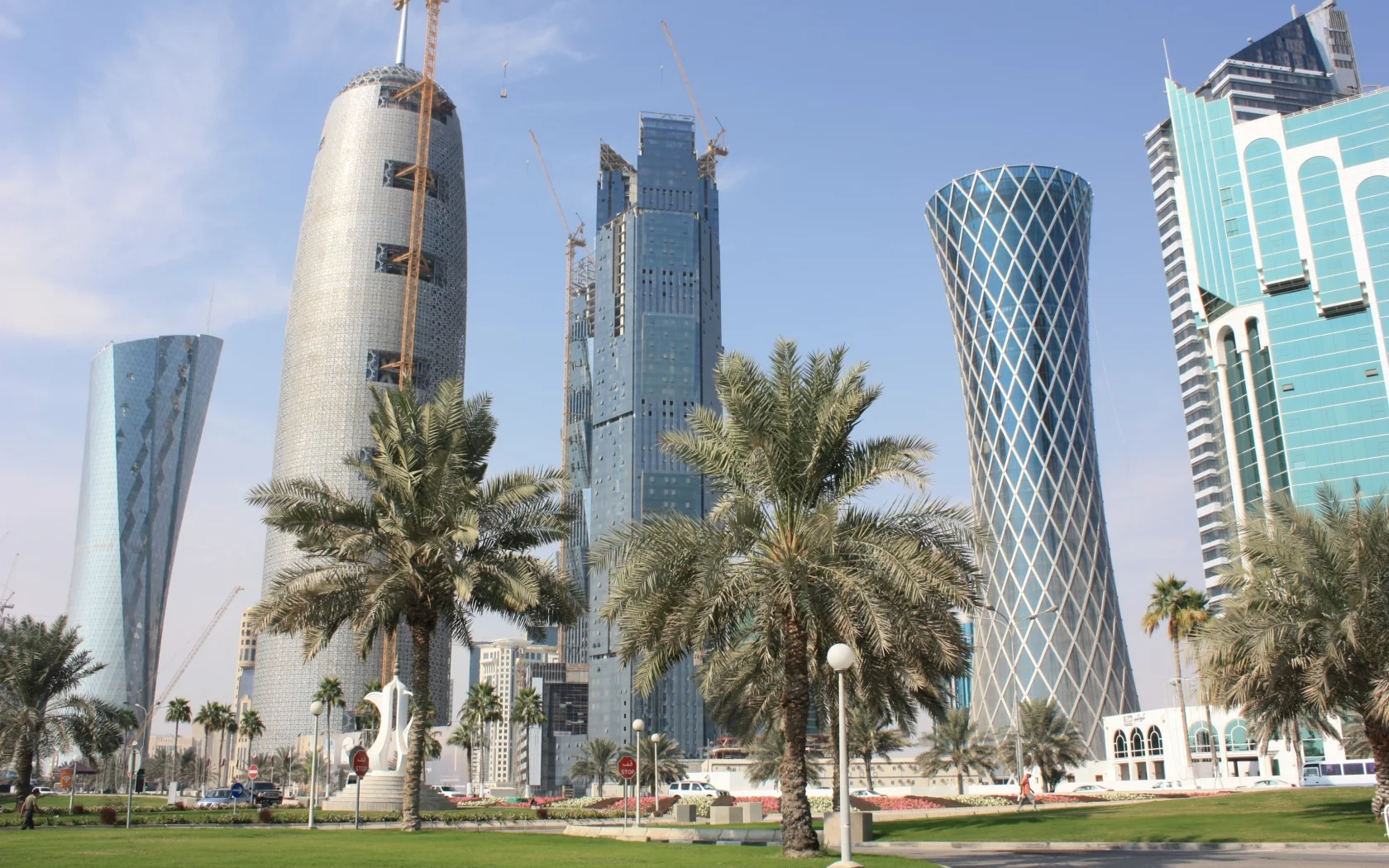doha, qatar, buildings, city