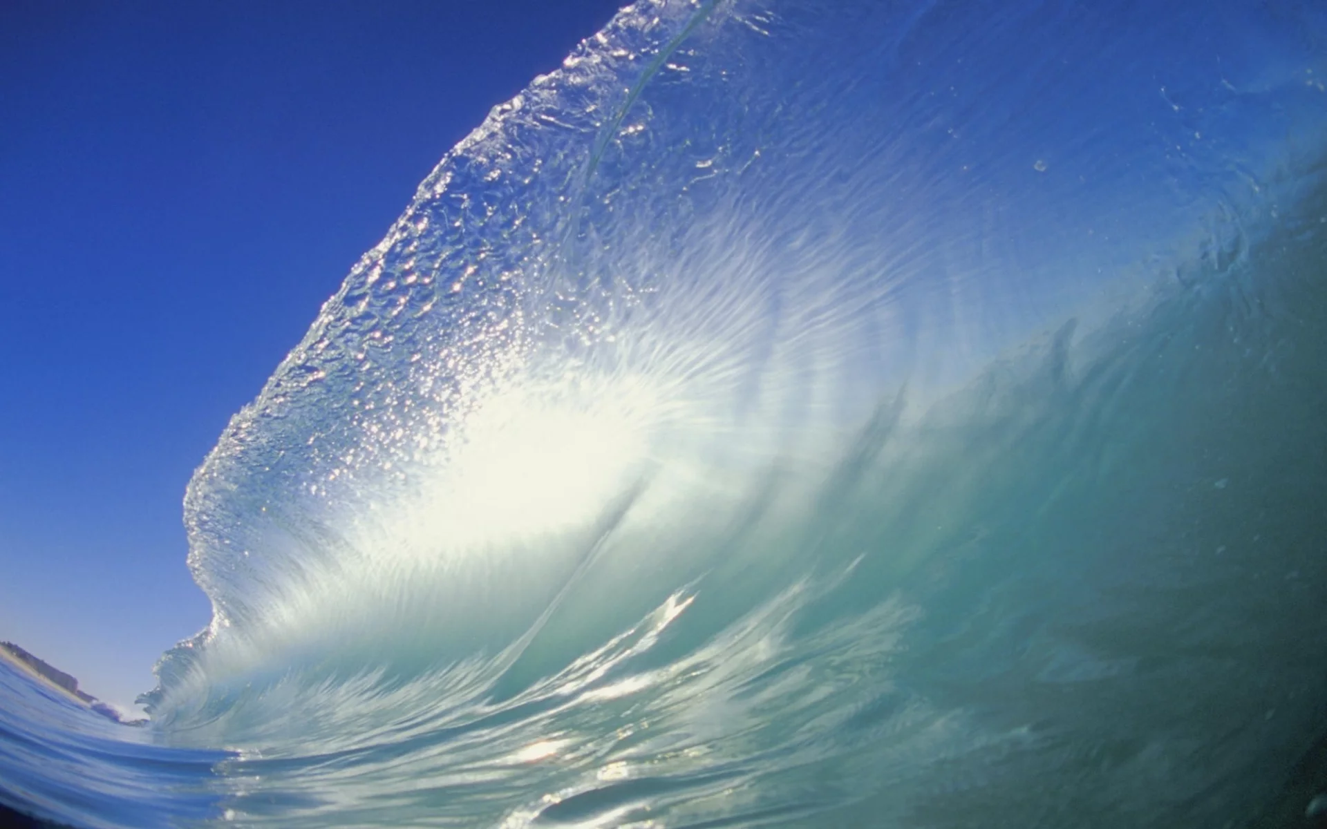 summer, sunshine, wave, on a