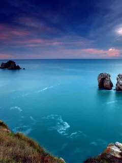 природа, облака, вода, океан, залив, небо