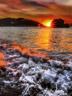 закат, красивий, море