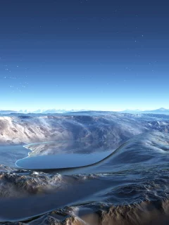 звезды, пейзаж, небо