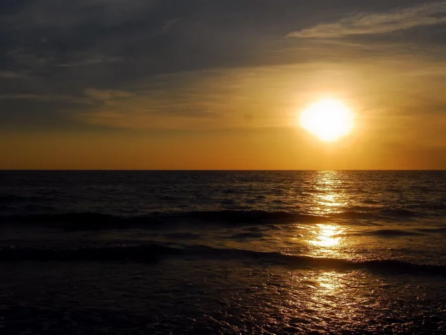 волны, море, солнце