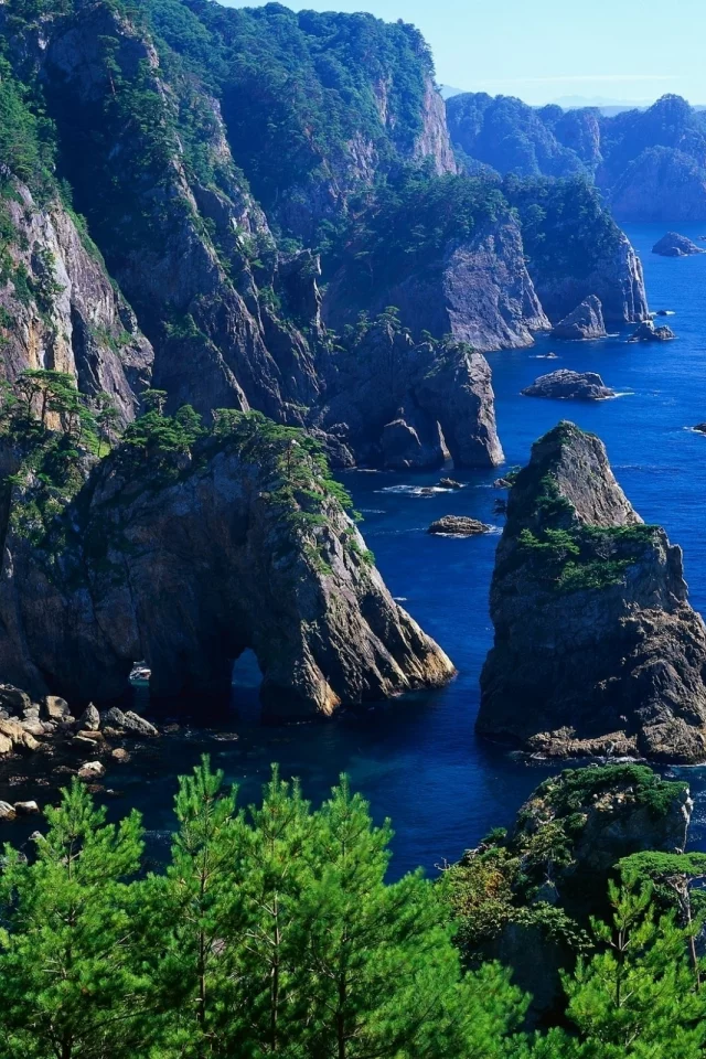 берег, море, скалы