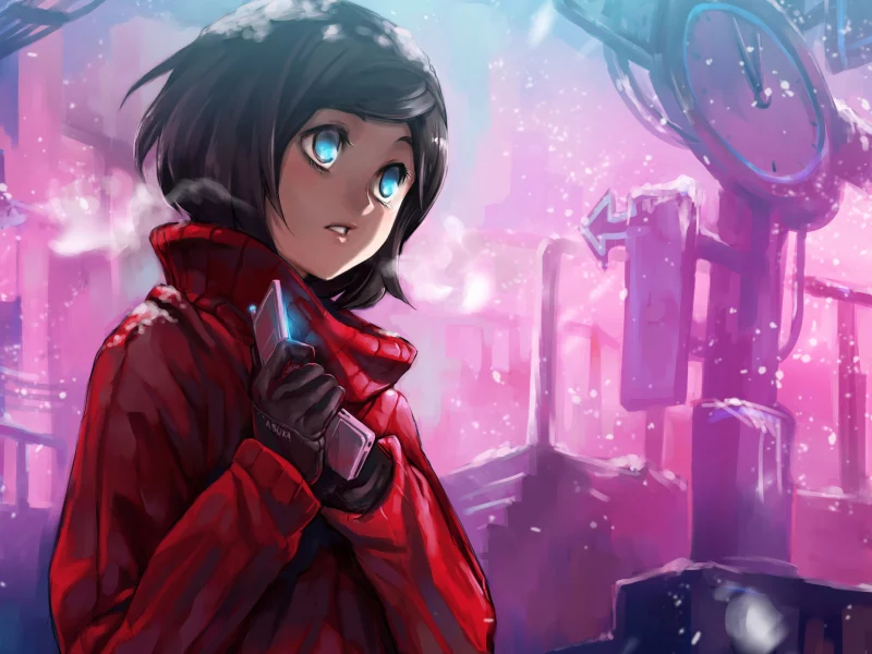 вид, красиво, аниме, anime, картинка, обои