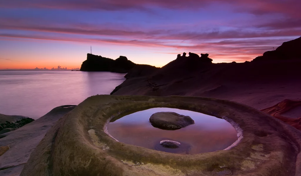 море, камни, побережье, закат