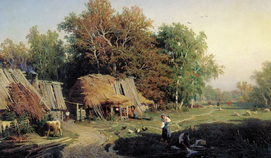 картина, васильев, деревня