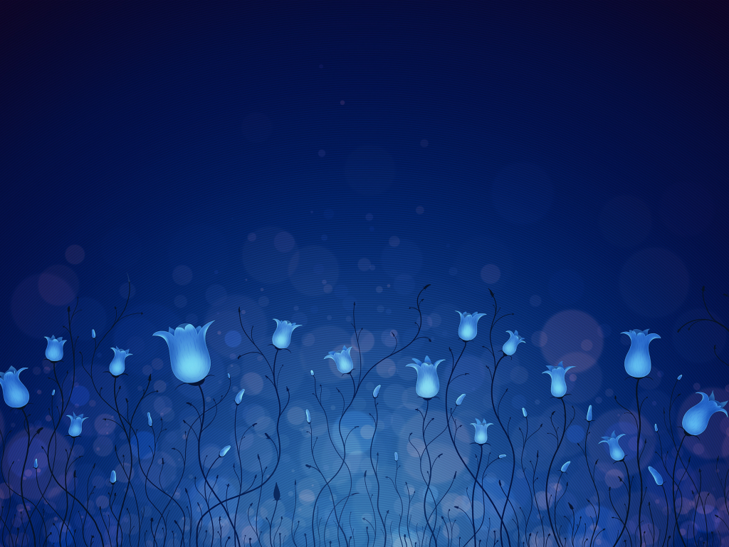 синий, цветы, колокольчики