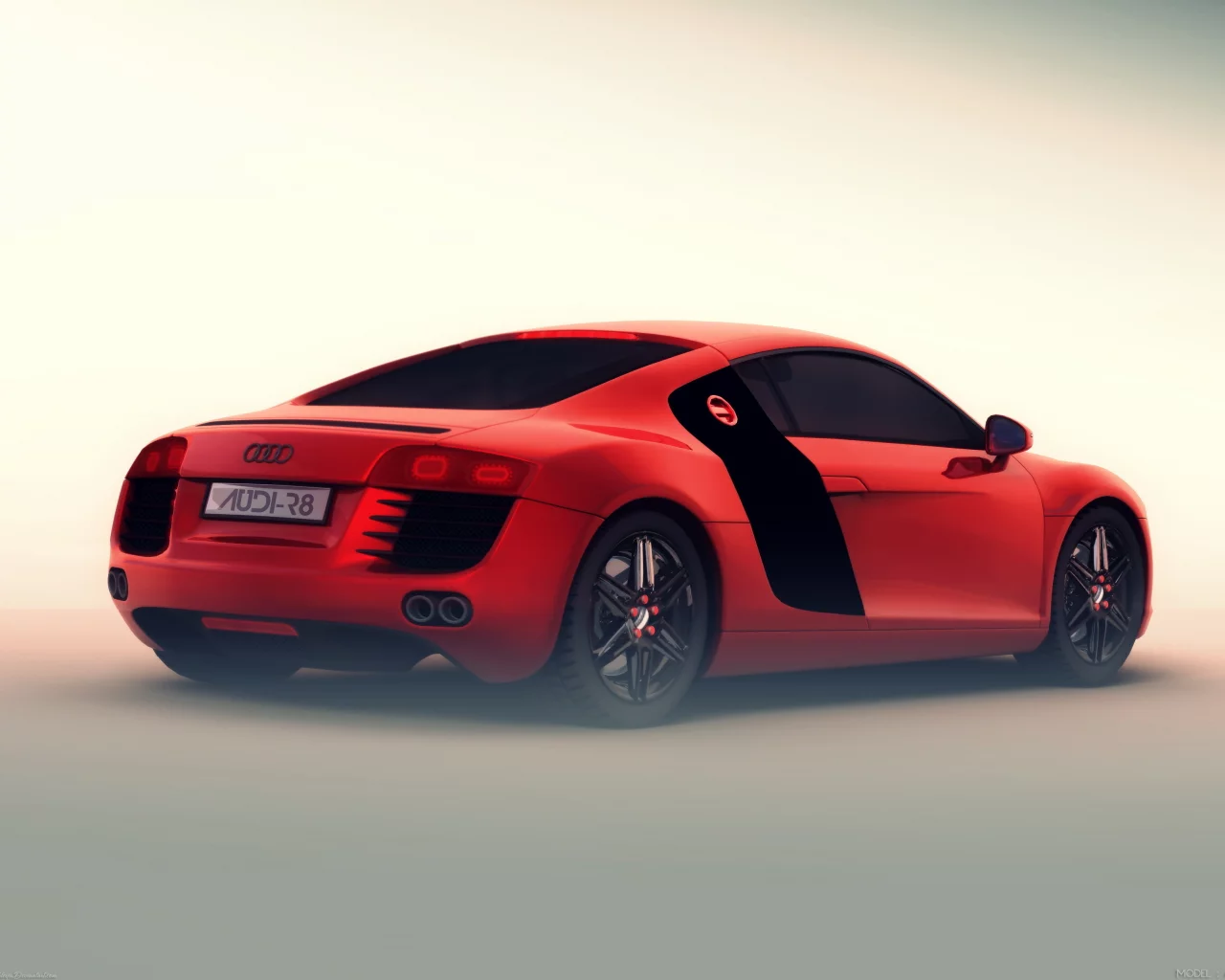 красная, задом, audir5