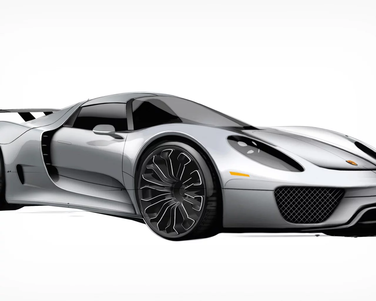 рисунок, porsche, 918, spyder