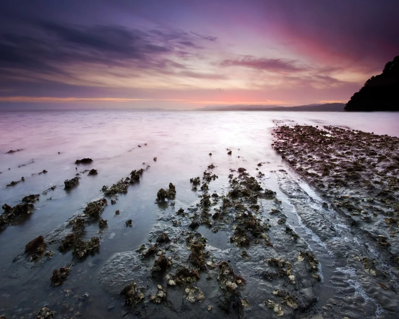 берег, камни, горизонт, море