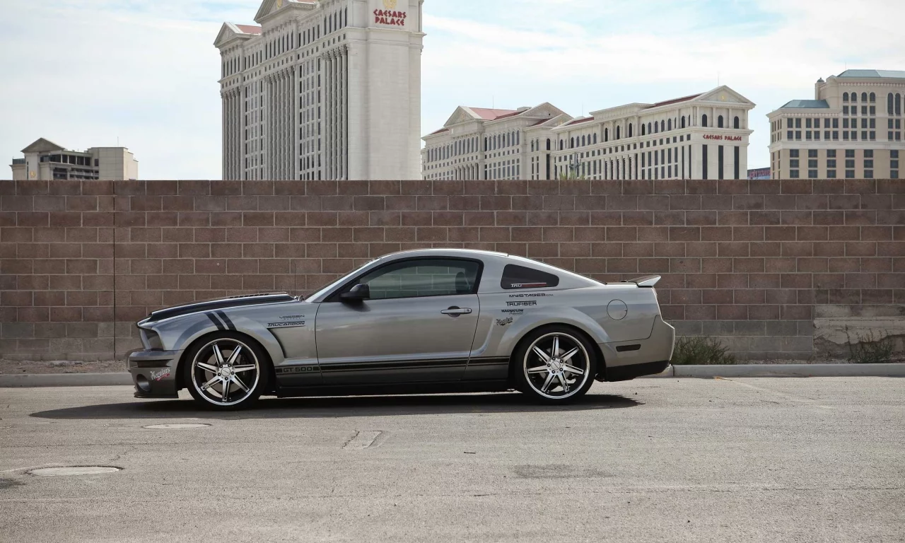 mustang, стена, ford