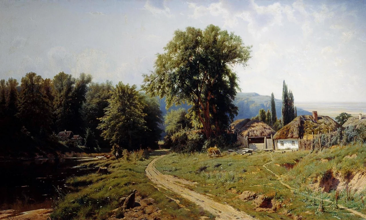 крыжинский, картина, хутор