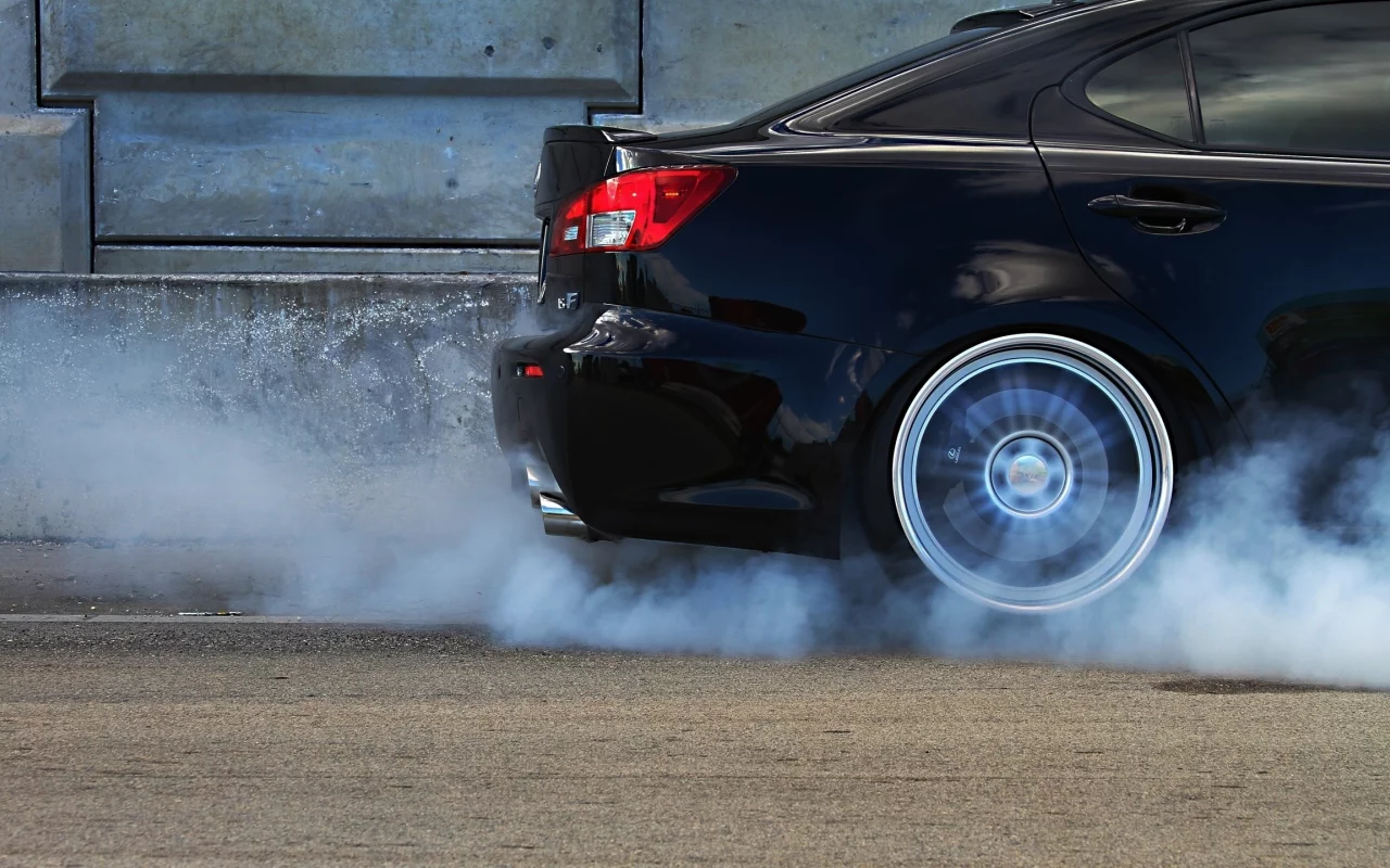 колесо, дым, автомобили, машины, диск, авто, lexus ls-f