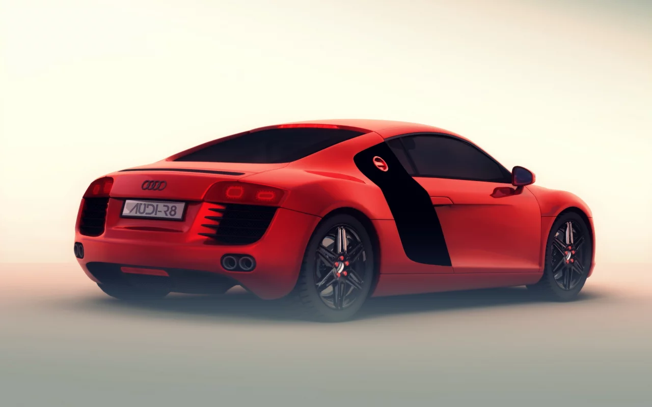красная, задом, audir5