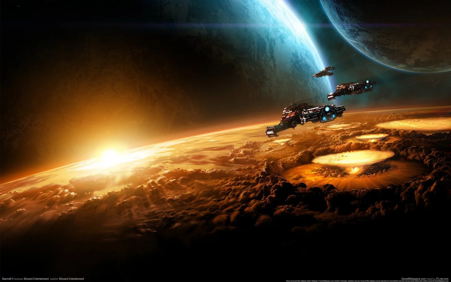 starcraft 2, космос, battlecruiser