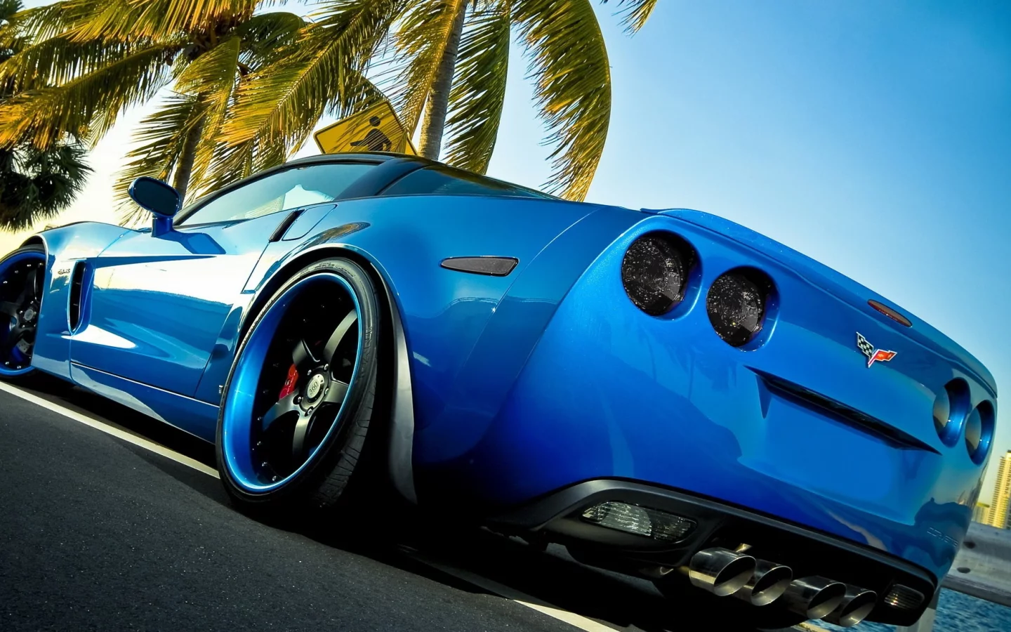 chevrolet, синий, z06, corvette