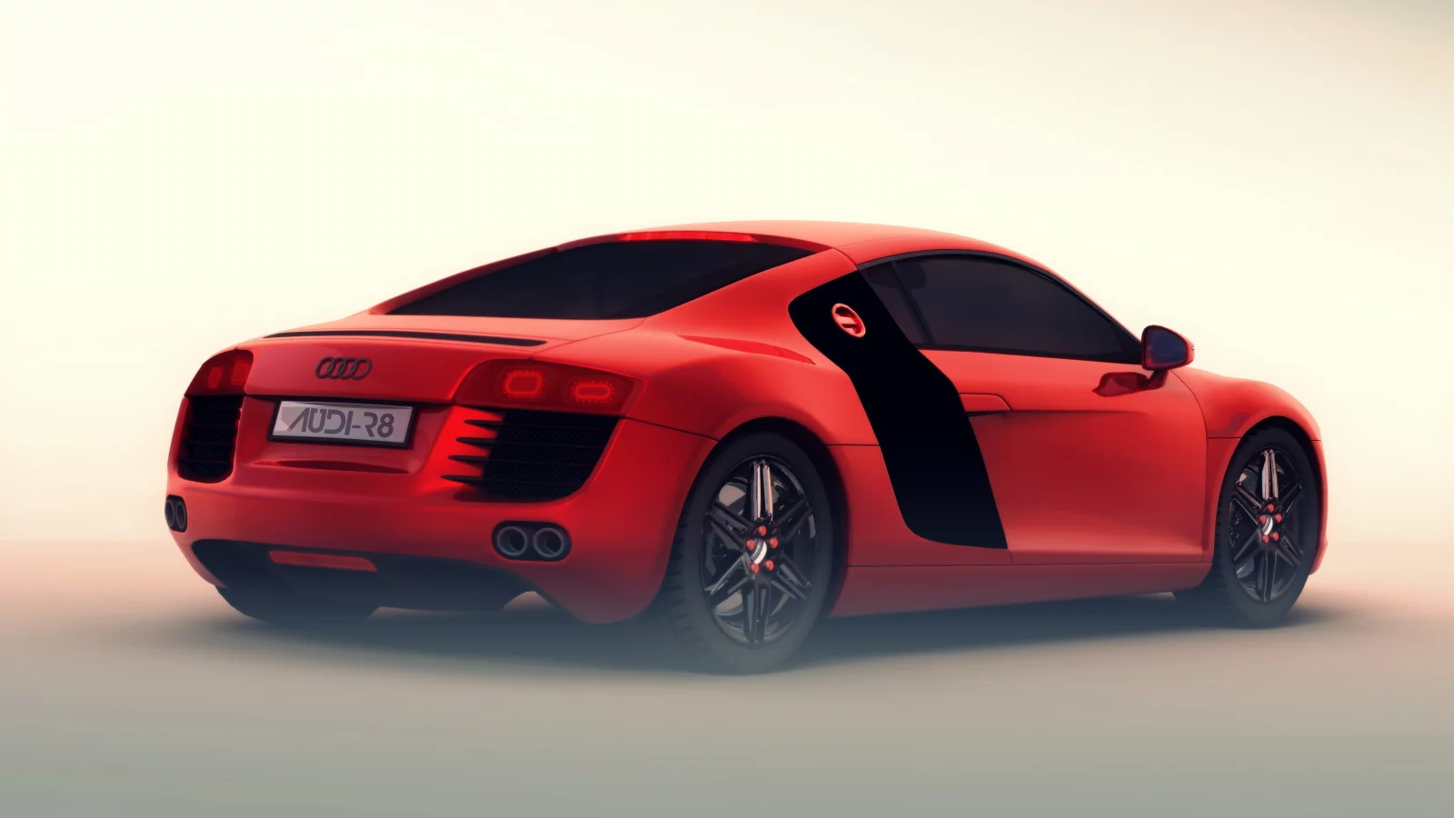 красная, задом, audir5