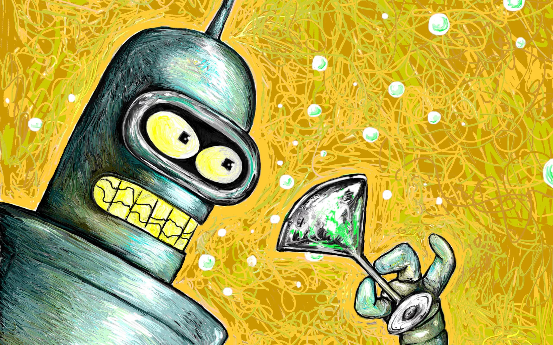 bender, обои, futurama