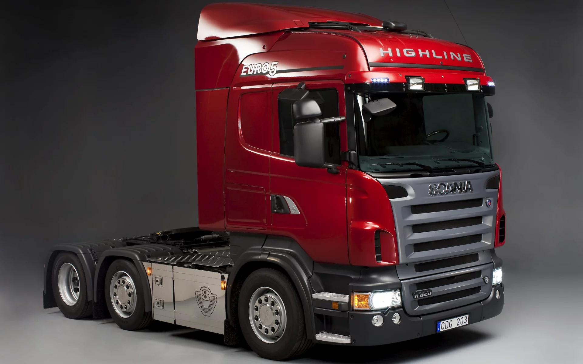 фура, красный, scania, грузовик