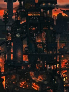 ночь, город