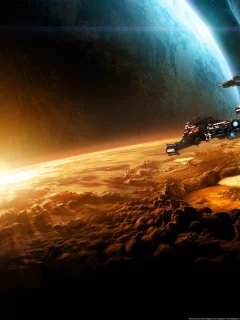 starcraft 2, космос, battlecruiser