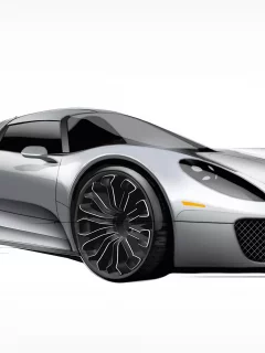рисунок, porsche, 918, spyder