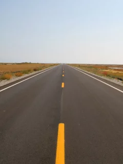 дорога, горизонт, разметка