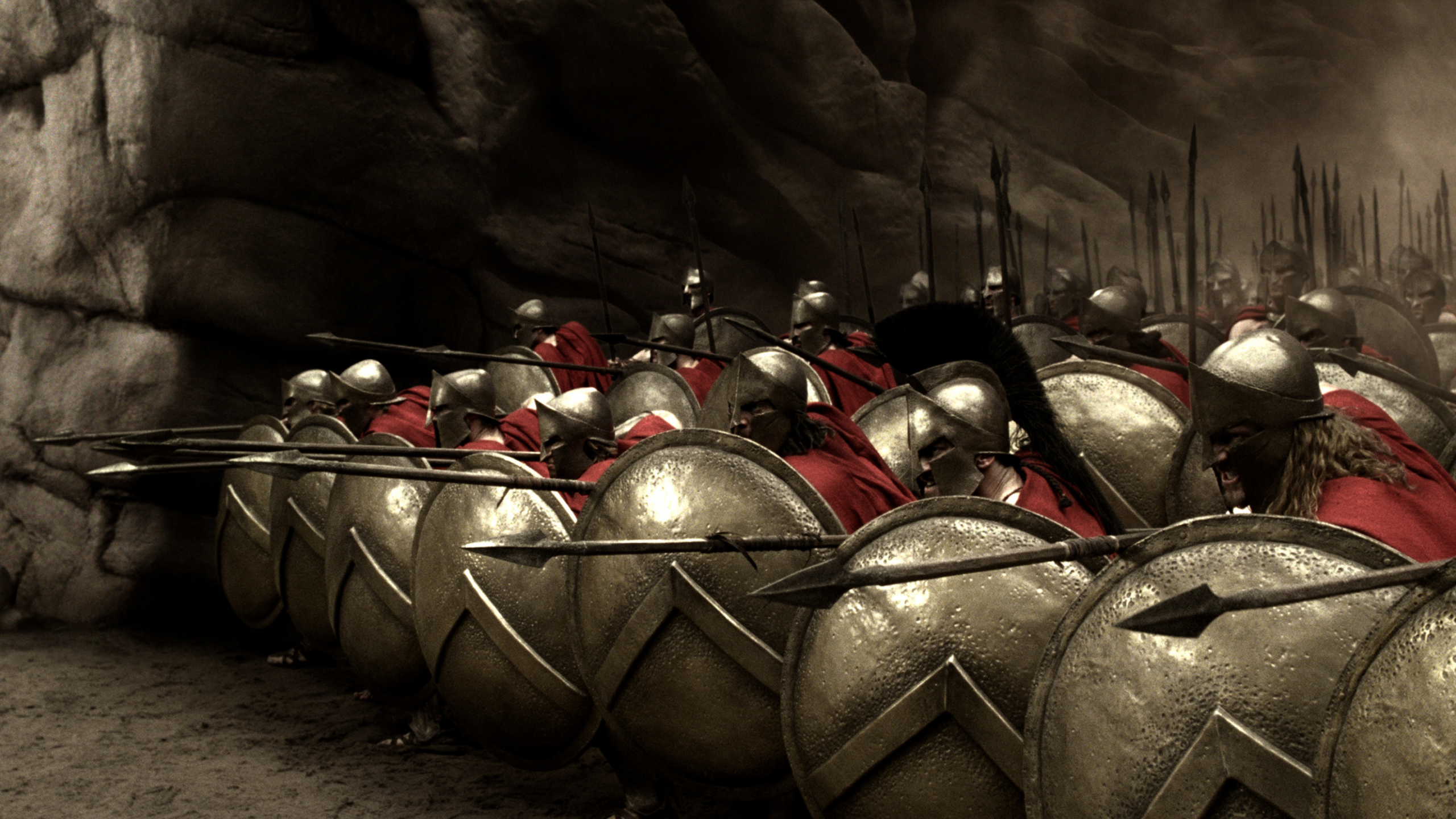 300 Спартанцев, воины, фильм, копья, щиты