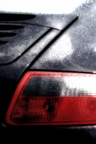 авто, porsche, чёрный, машина, автомобили, автомобиль, машины, капли, фара, вода