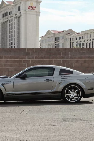 mustang, стена, ford