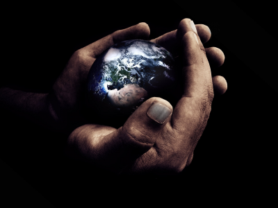 руки, планета, земля, мир