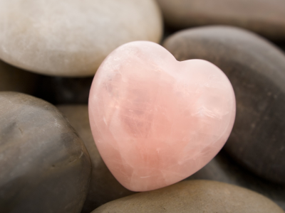 сердце, розовый, камень