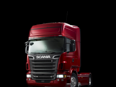 фура, красный, грузовик, scania