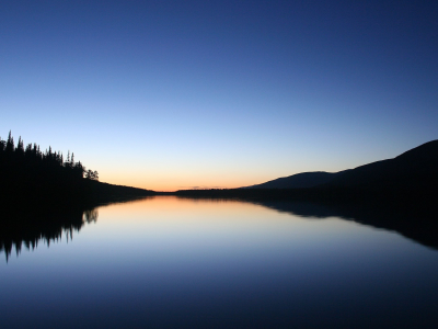 озеро, отражение, тень, минимализм
