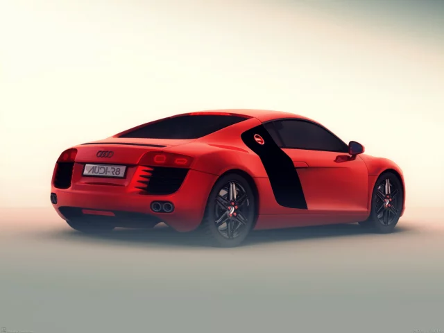 красная, задом, audir5