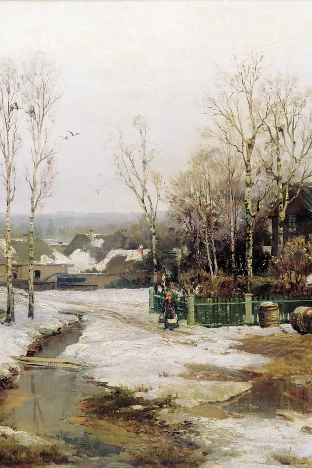 весной в окресностях питера, вельц, картина