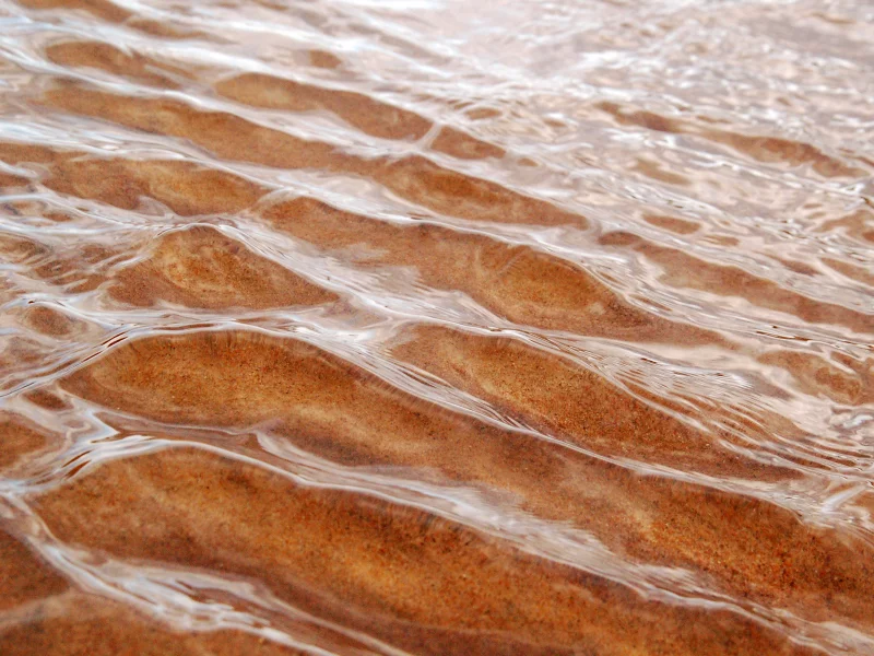 волны, песок, волны и отражения, вода