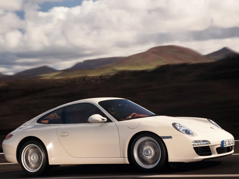 авто, трасса, автомобили, небо, скорость, porsche, машины, дорога