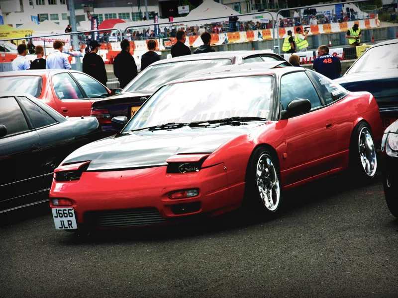 автомобили, авто, машины, red, nissan, drift, 240sx