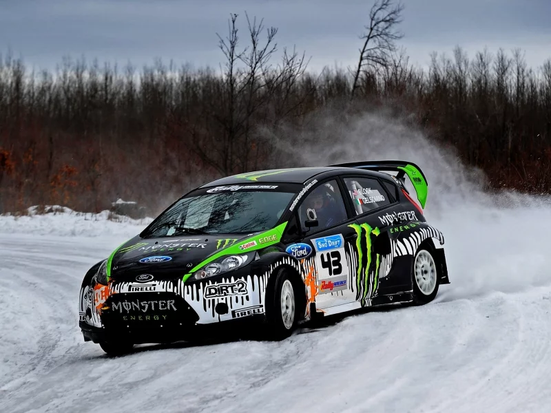 авто, автомобили, Ford, движение, Fiesta, снег, машины, спорт