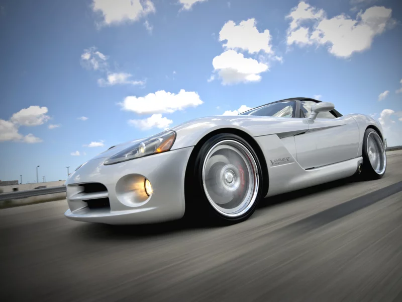машины, Dodge, авто, Viper, облака, автомобили, небо, дорога