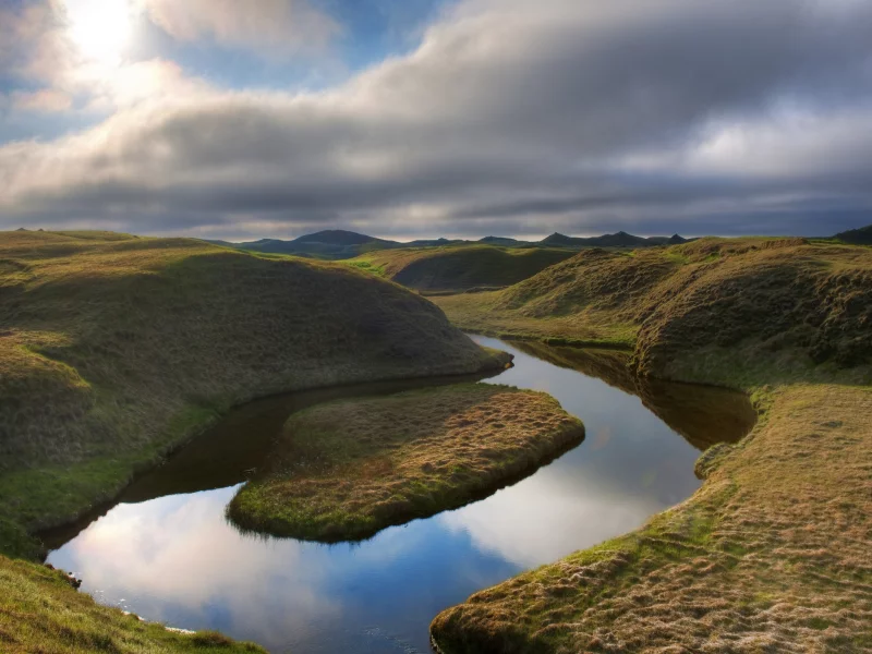 вода, пейзажи, небо, природа, обои для рабочего стола, трава, фото, холмы
