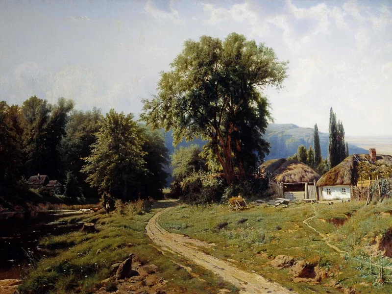 крыжинский, картина, хутор